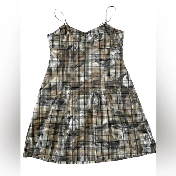 Peruvian Connection check plaid Brigitte Slip a-line lined dress 14 plus XL - Picture 7 of 10